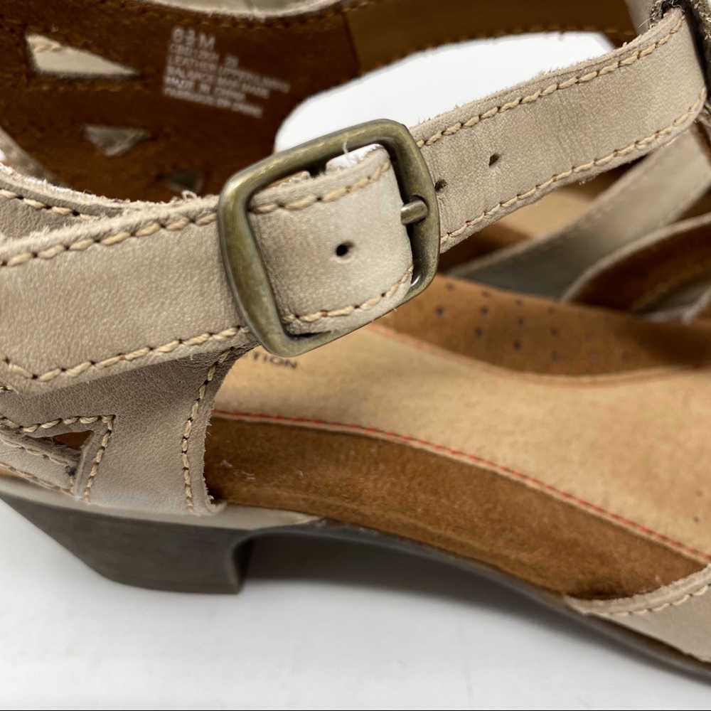 Rockport Cobb Hill Aubrey t-strap khaki WIDE - Picture 6 of 10